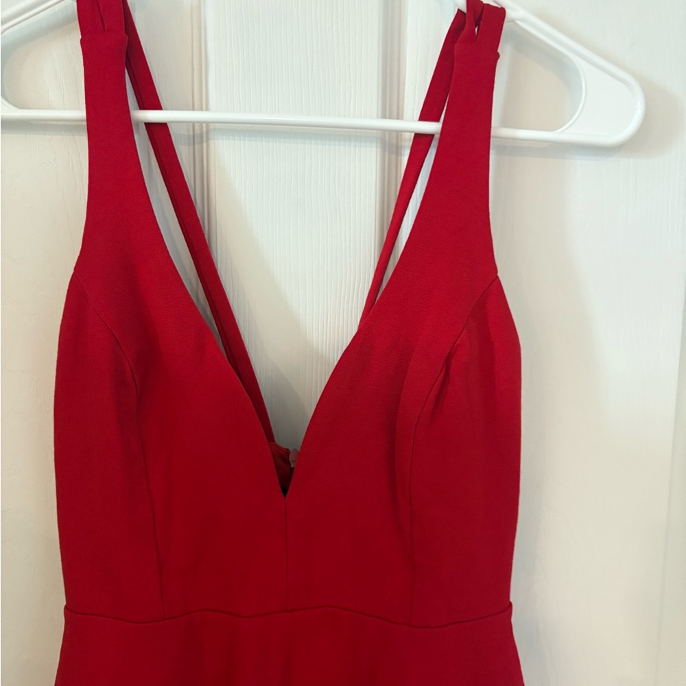 Lulus Love Galore Red Skater Dress Prom Dance Small - Picture 3 of 7